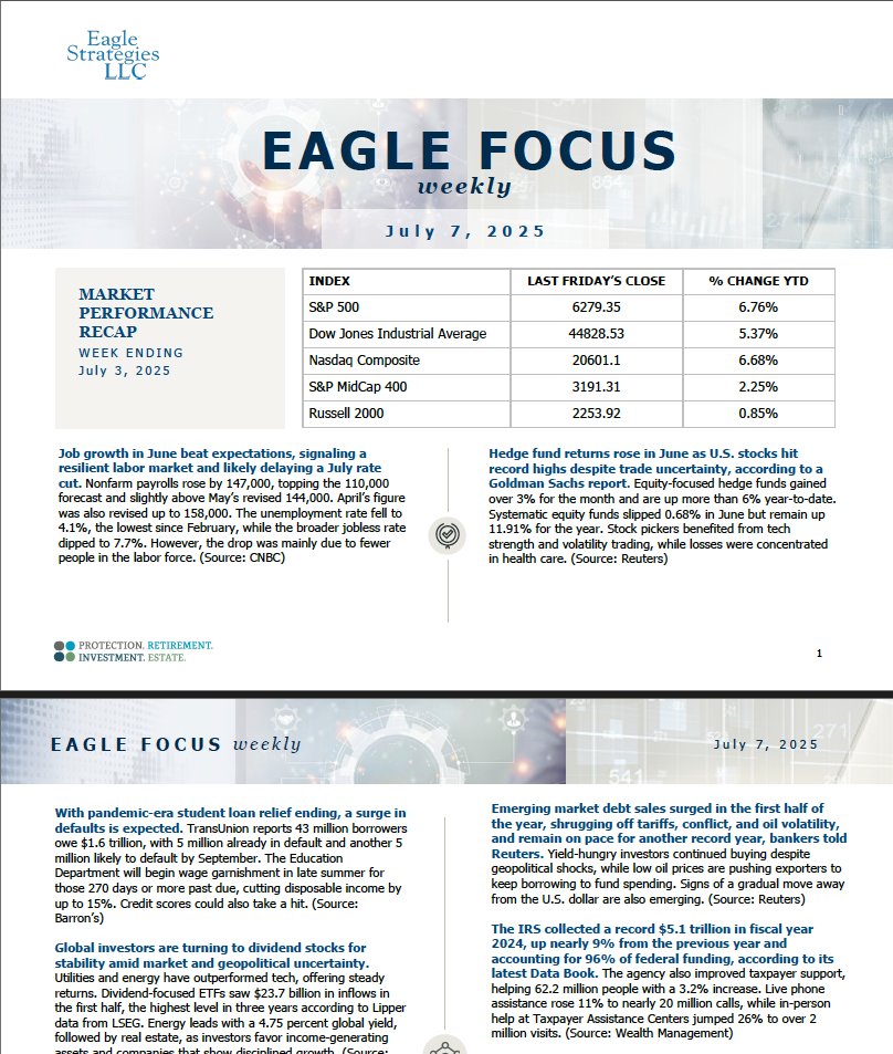 July Eagle Focus Newsletter